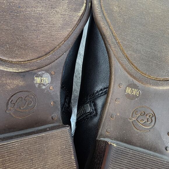 Lucky Brand Bootie Women *Left size 8 , Right size 7* Basel Black Leather Zip - Picture 11 of 12